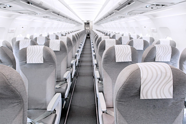 Finnair - Airbus A320 - kabina pro cestující