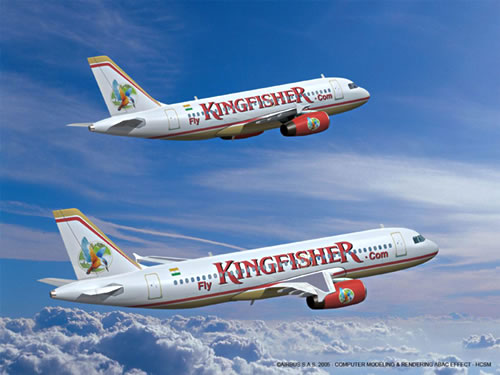 Kingfisher Airlines - Airbus A319 a Airbus A320